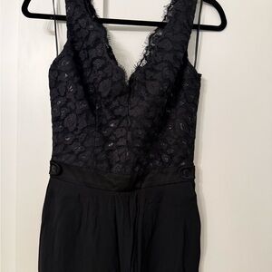 REISS Black Tailored Jumpsuit